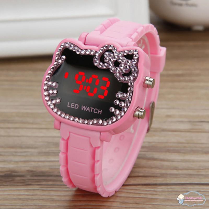 Đồng hồ đèn LED Hello Kitty chống nước thiết kế độc đáo