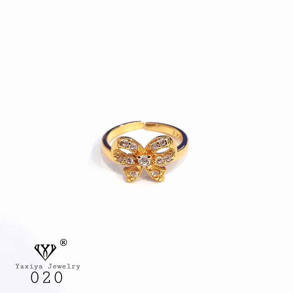 Nhẫn Mạ Vàng 18k Đính Đá Quý 020