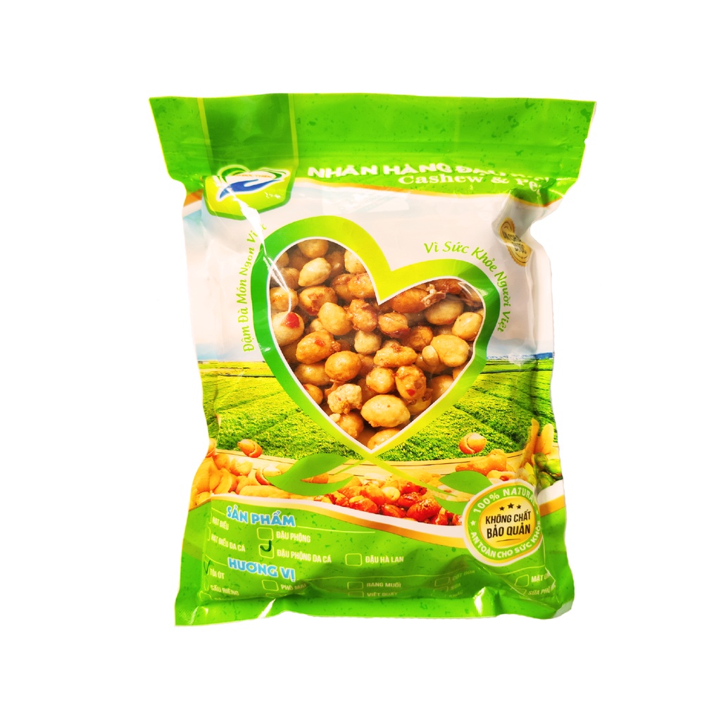 Combo 1KG Tự Chọn: Đậu Phộng Da Cá Nước Cốt Dừa và Đậu Phộng Da Cá Tỏi Ớt Tâm Đức Thiện 2 x Túi 500GR đồ ăn vặt