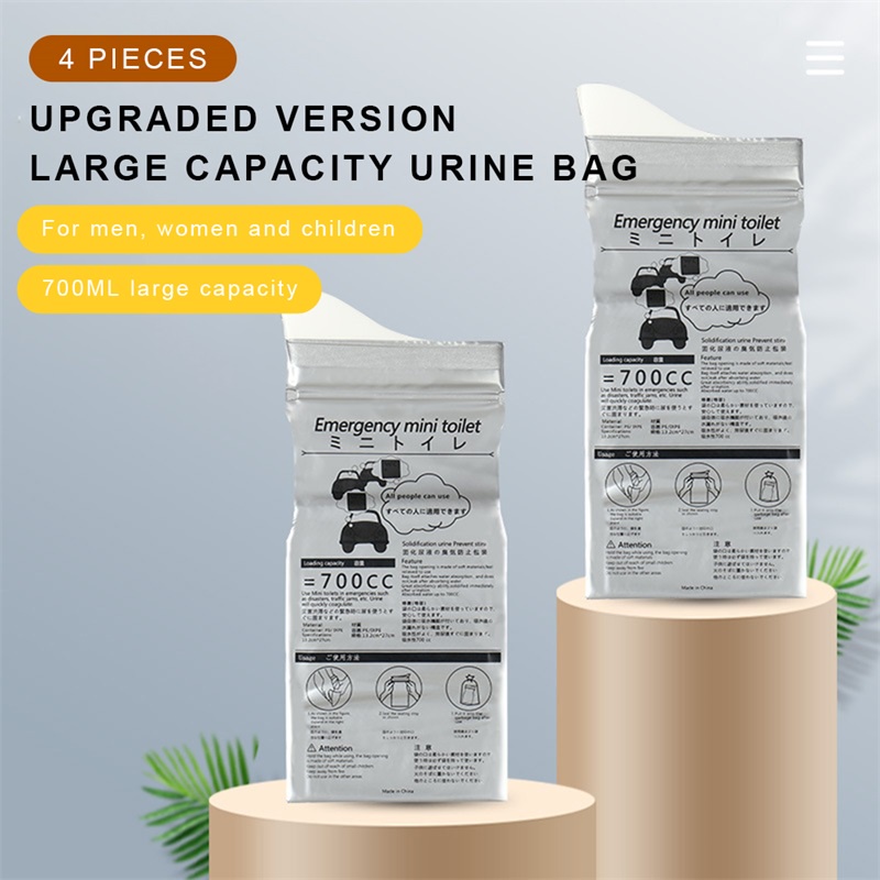 4Pcs 700ml Emergency Portable Car Urine Bag Vomit Bags Mini Toilet