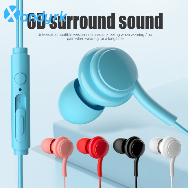 Tai Nghe Có Dây Kèm Mic Màu Kẹo Cho Iphone Android