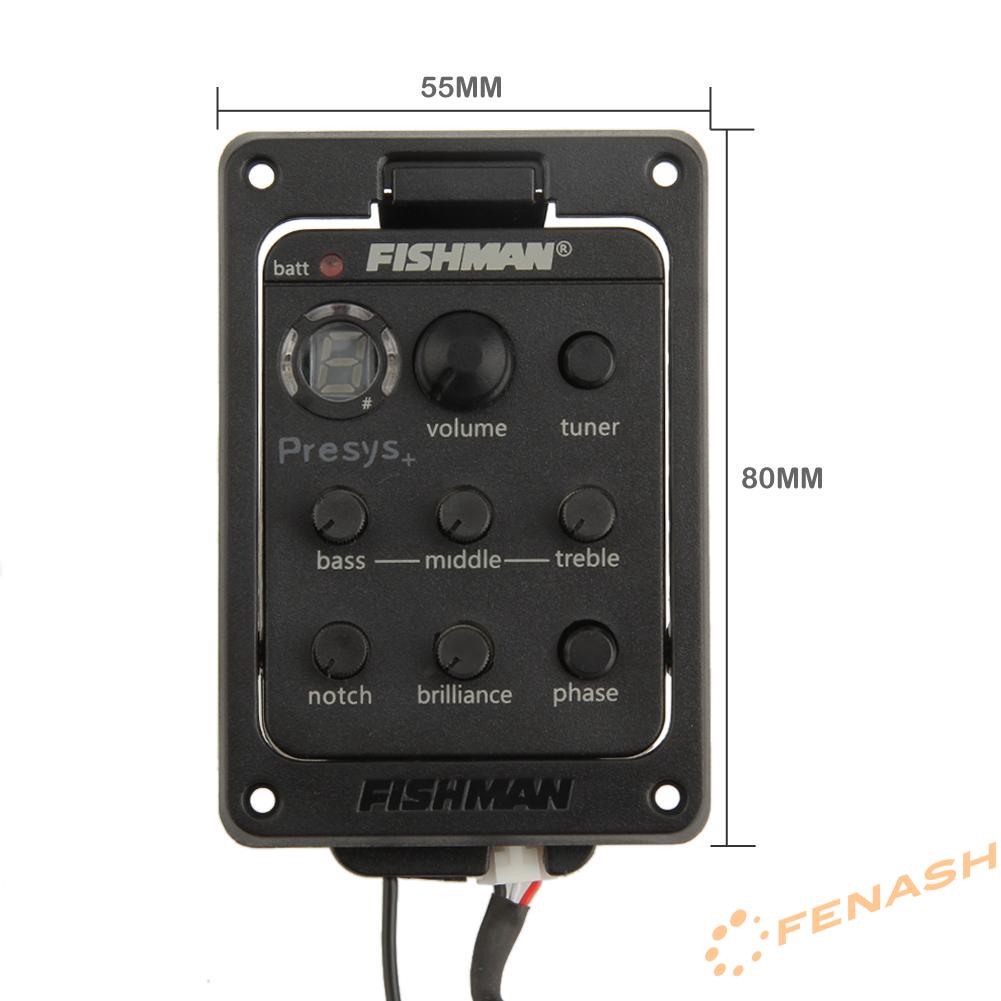 FE Onboard Preamp Guitar EQ Tuner Piezo Pickup Equalizer for FISHMAN 201