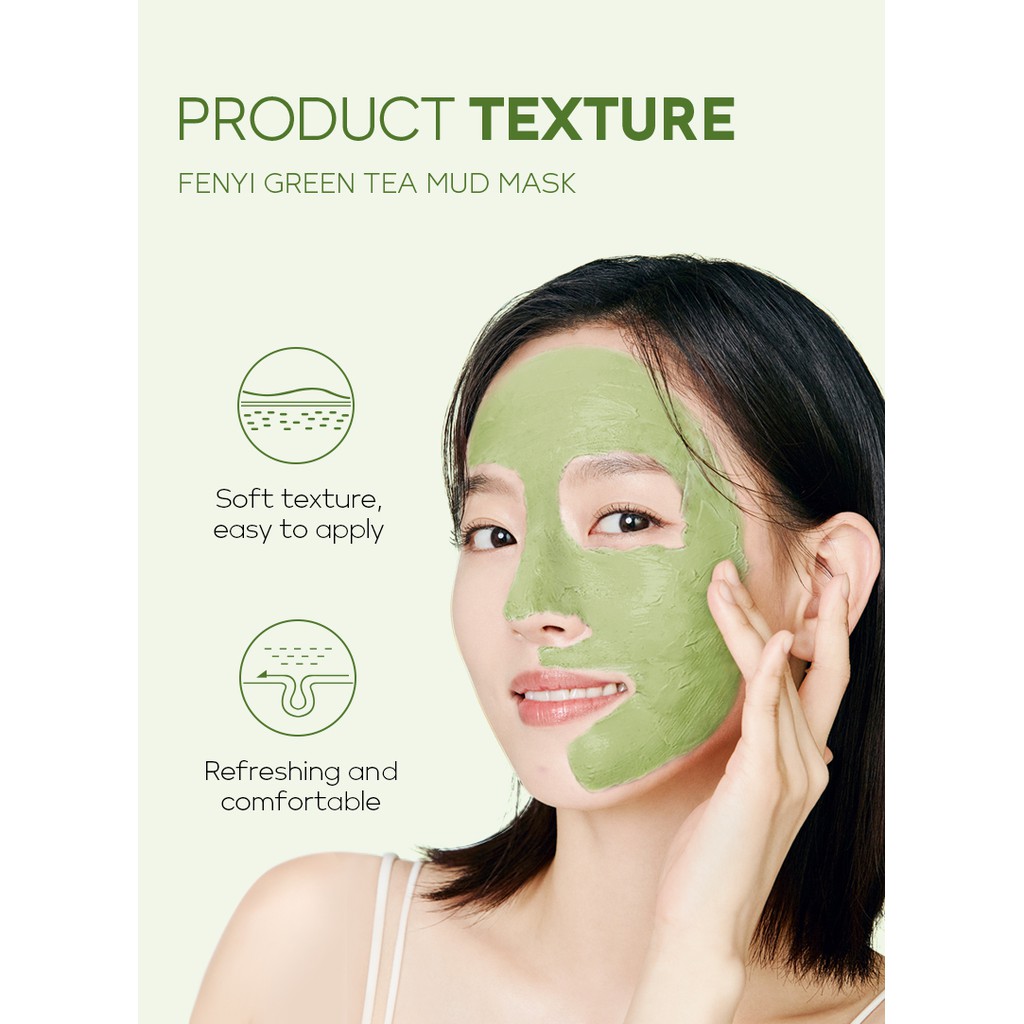 Fenyi Green Tea Mud Mask Oil Control 5pcs x 5g