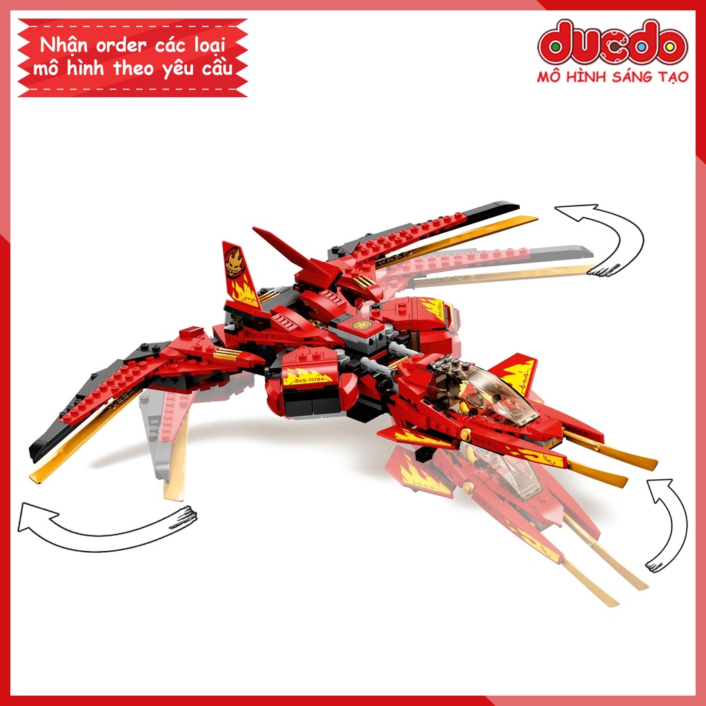 LRI 11553 Lắp ghép Ninjago Máy bay tiêm kích của Kai - Đồ chơi Xếp hình Ninja 71704 Kai Fighter BLA