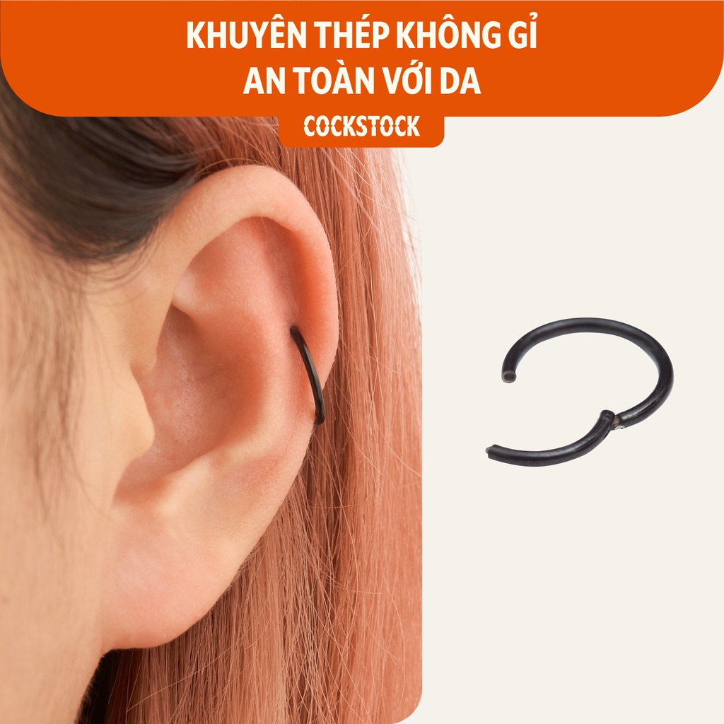 Khuyên tai vòng mảnh Slim Hoop Earring CockStock
