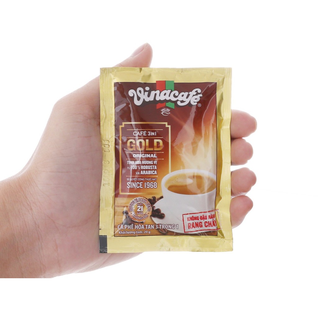 Cà Phê Vinacafe Gold 3 In 1 (24 Gói x 20g)