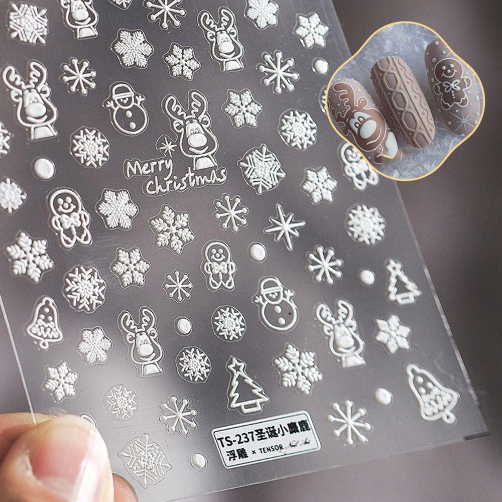Nhãn Dán Trang Trí Móng Tay Họa Tiết Giáng Sinh Sáng Tạo DIY
