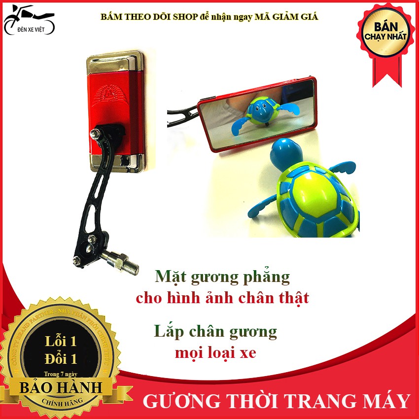 [ẢNH THẬT] 1 Chiếc gương bên trái cho xe máy gương hình chữ nhật màu đỏ cực đẹp - Gương kiểu, thời trang, gương kiểng