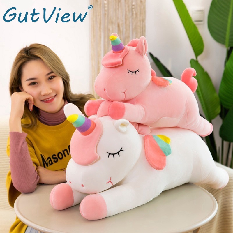 Cute Rainbow Unicorn Stuff Toys Stuffed Doll Plush Pillow Cushion Kids Grils Birthday Gifts
