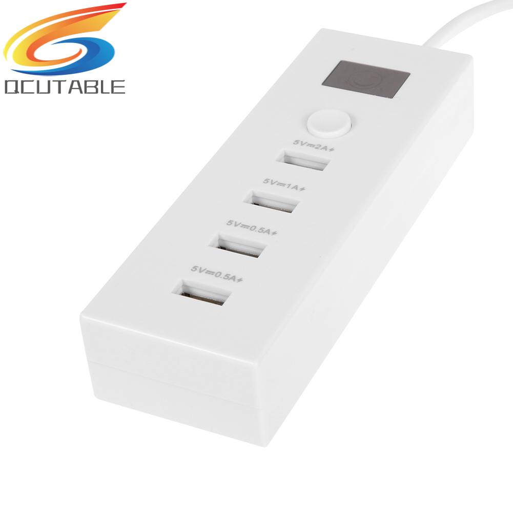 1 Bộ Chia 4 Cổng Sạc Nhanh 5V 2A Phích Cắm US Màu Trắng Tiện Dụng Khi Đi Du Lịch
