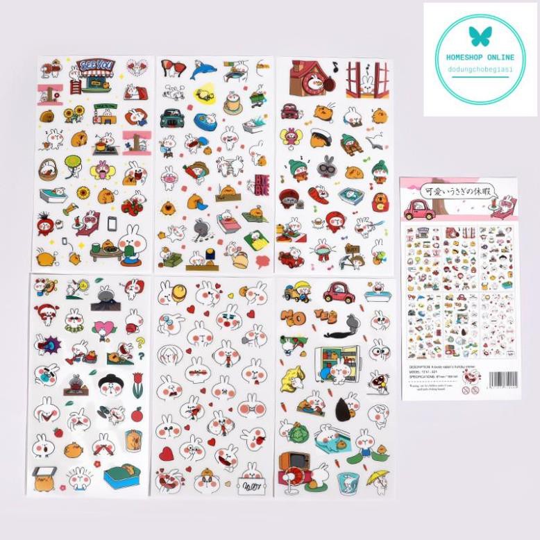 SÉT 4 TẤM HÌNH DÁN STICK NHIỀU HÌNH CUTE NGẪU NHIÊN
