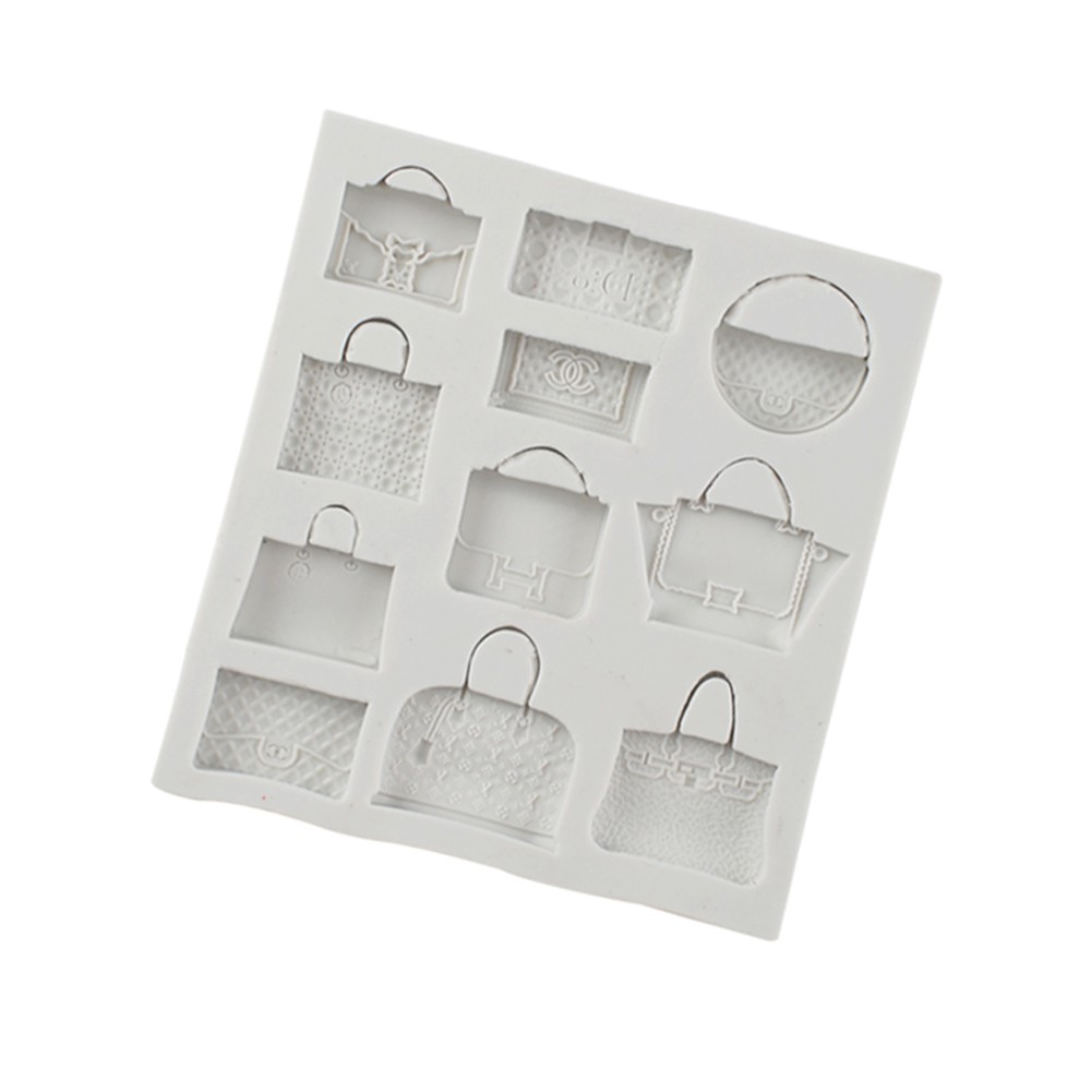 Kalaien Khuôn silicone Làm Bánh Kẹo Hình Túi Xách Tay