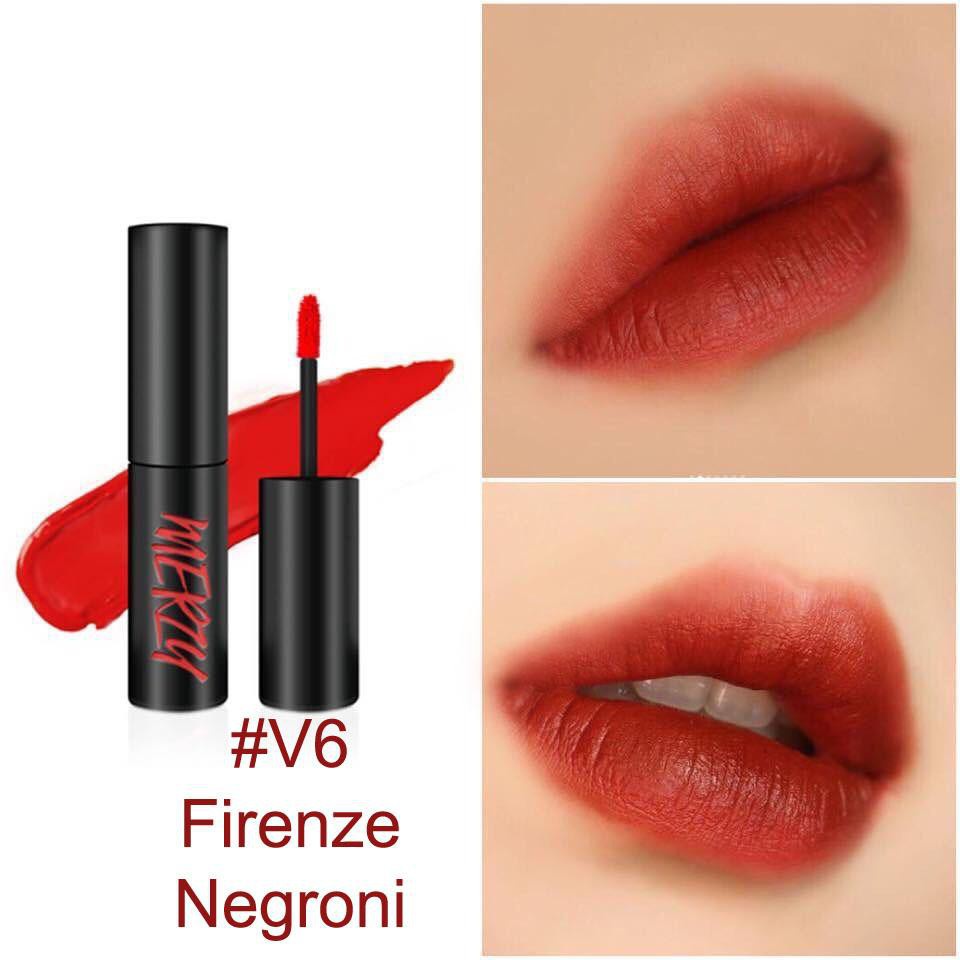 (Có sẵn) - Son Merzy vỏ đen V6 dạng tint