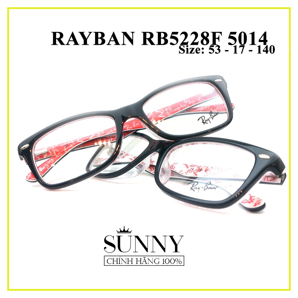 Gọng kính chính hãng Rayban RB5228F-5014 kèm tem thẻ bảo hành chính hãng, bảo hành toàn quốc, thiết kế dễ đeo bảo vệ mắt