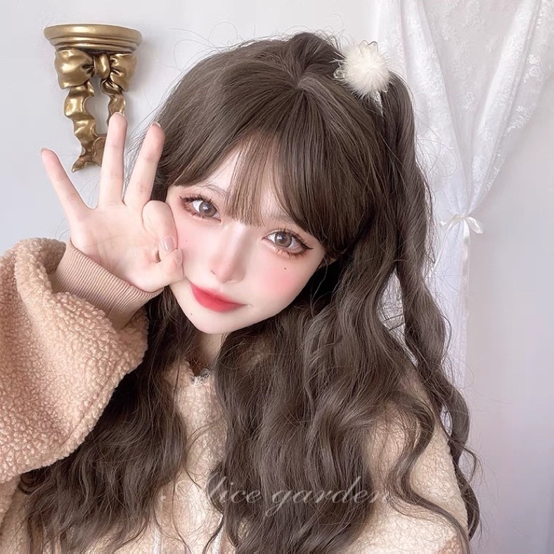 WIG TÓC GIẢ XOĂN SÓNG NƯỚC NÂU HẠT DẺ BRAND ALICEGARDEN