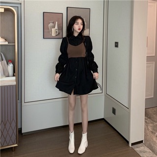 Váy tiểu thư kèm yếm ulzzang
