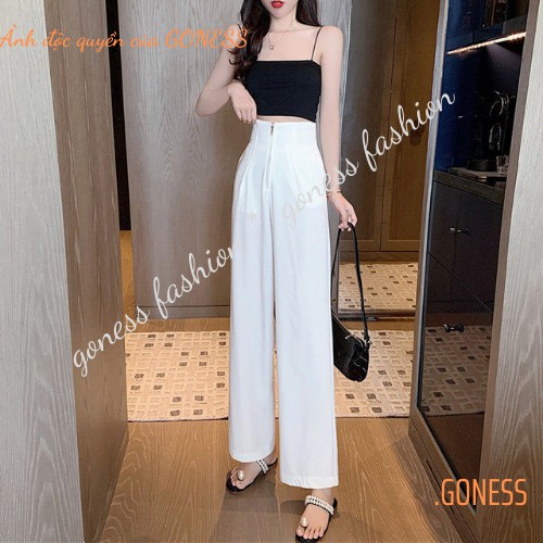 Quần suông ống rộng Goness lưng cao vải cao cấp culottes nữ mặc kéo dài chân - Q01 | BigBuy360 - bigbuy360.vn