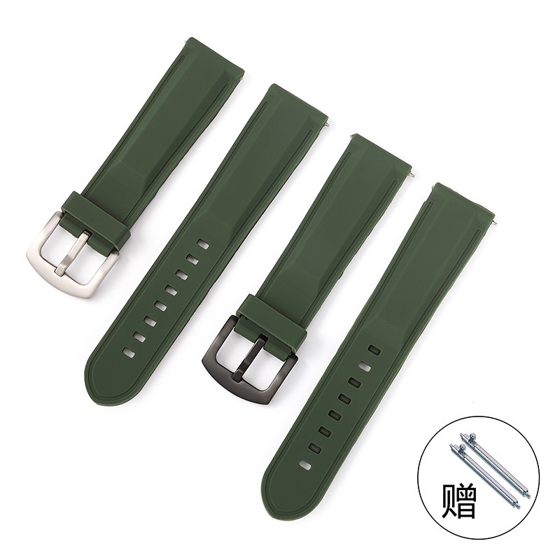 Dây Đeo Đồng Hồ Bằng Cao Su Chống Nước Tháo Gỡ Nhanh 18mm 20mm 22mm 24mm Cho Nam Và Nữ