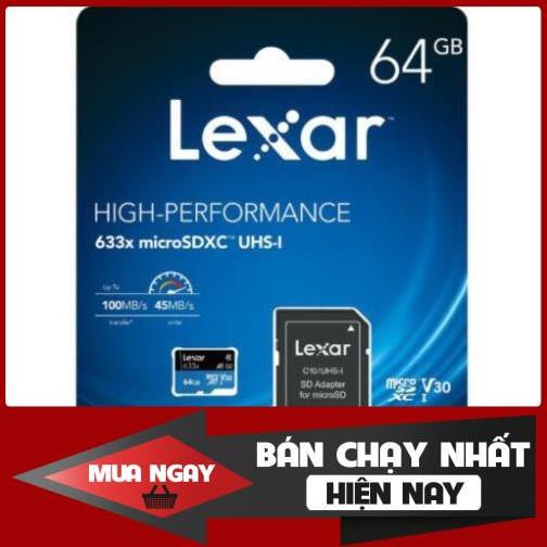Sale- Thẻ Nhớ Chất Lượng Cao 32G 64G 128G LEXAR CLASS 10 - 80MB/S - Phù hợp lắp CAMERA IMOU EZVIZ HIKVISION DAHUA BH 5