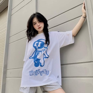 Áo thun heyyou astronaut real 100%, có logo gấu áo và đủ tag
