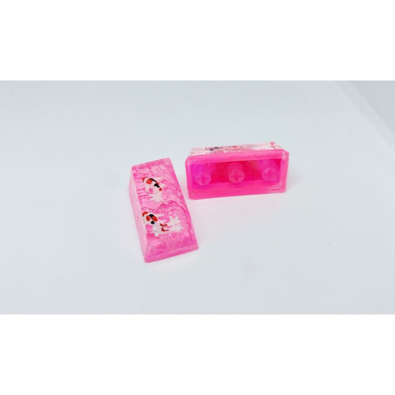 Keycap artisan cá koi 2u trang trí bàn phím cơ gaming (tone hồng)