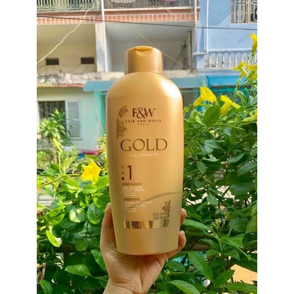 Sữa tắm FAIR AND WHITE GOLD ULTIMATE SHOWER GEL - 1000ml
