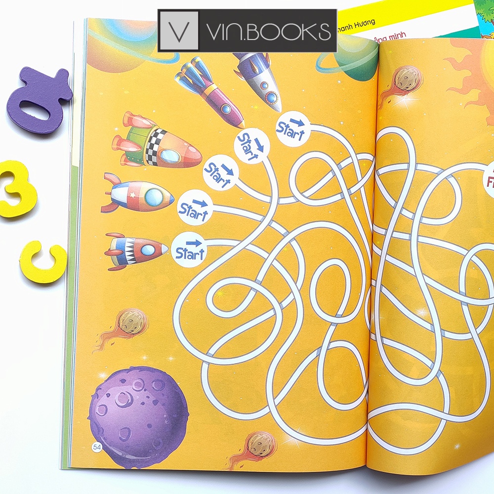 Sách -Trò Chơi Mê Cung Và Trò Chơi Tìm Kiếm - Rèn Luyện Trí Thông Minh - Phát Triển Tư Duy Cho Trẻ Từ 2-6 Tuổi 4 Cuốn.