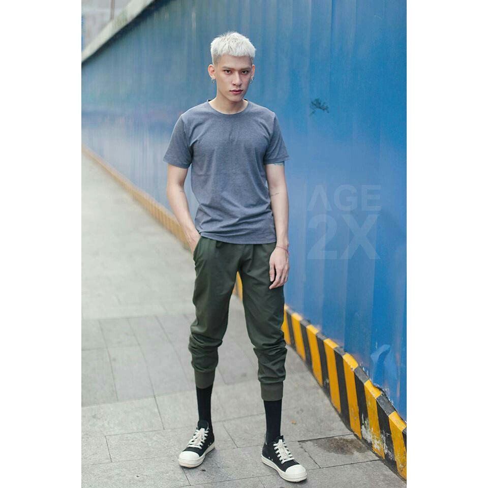 Áo Thun Nam Nữ Unisex VNXK AGE2X Chính Hãng Màu Xanh Đen Đốm.