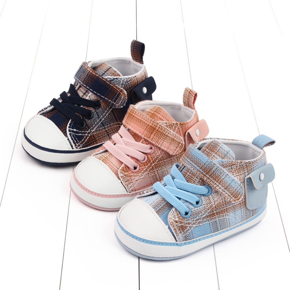 Giày Vải Canvas Đế Mềm Cho Bé Từ 0-18 Tháng Tuổi