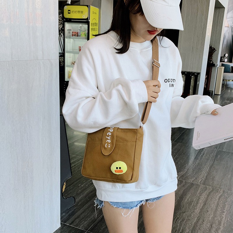 Túi ToTe Vải Canvas Đeo Chéo Tùy Chỉnh - Túi Nữ Dễ Thương TX18