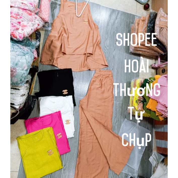 Set đũi sát nách quần suông đẹp ( hình thật tự chụp )