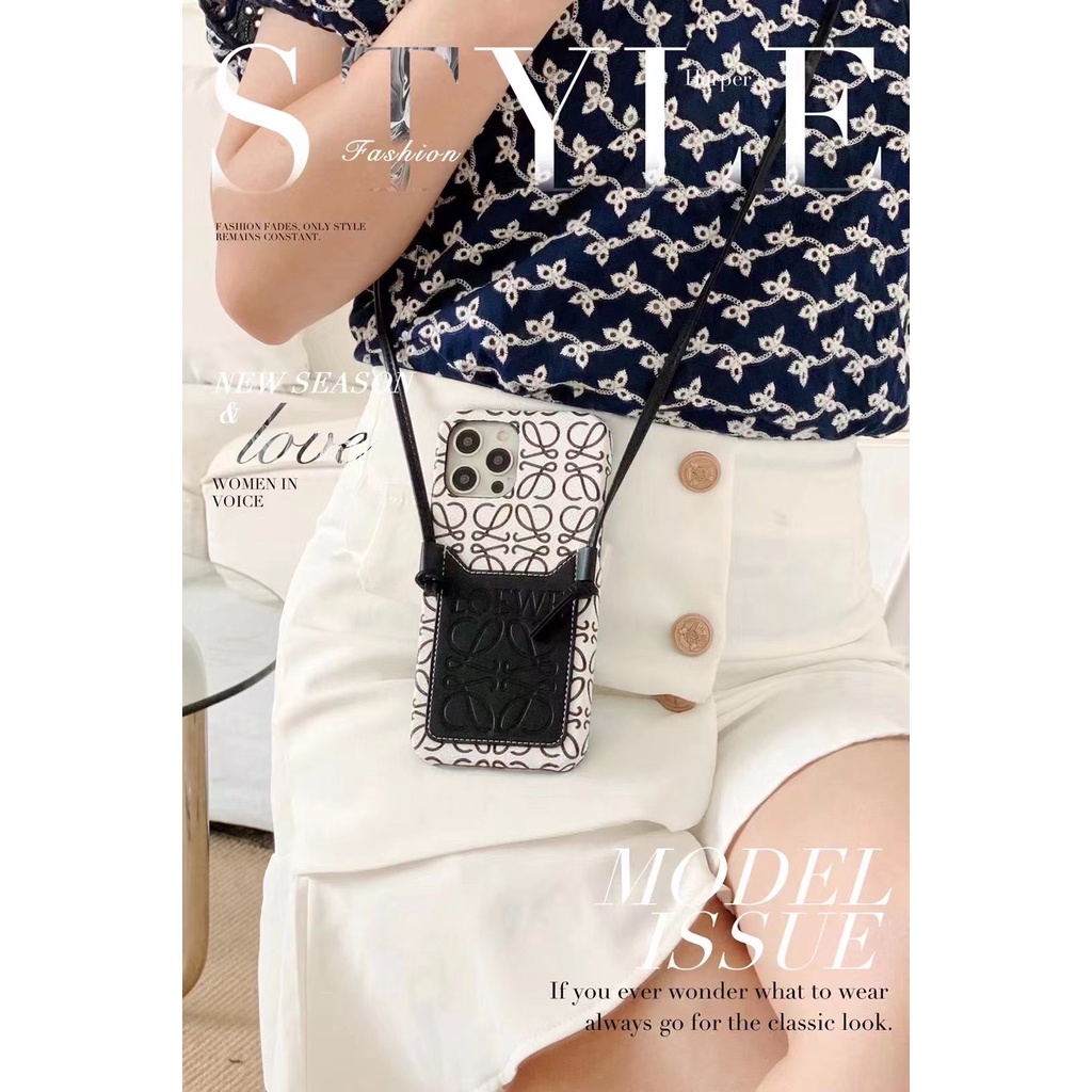 Ốp điện thoại có dây đeo chéo và ngăn đựng thẻ thích hợp cho Iphone 13promax 11 Pro Max 12 Pro Max XSMAX XR XS 7 8plus