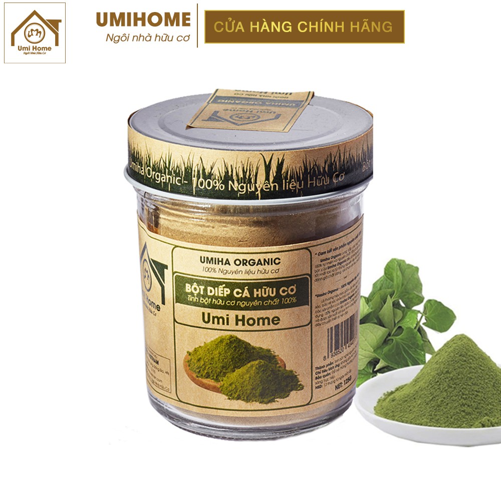 Bột Diếp Cá đắp mặt hữu cơ UMIHOME nguyên chất | Fish Lettuce Powder 100% Organic 125G | BigBuy360 - bigbuy360.vn