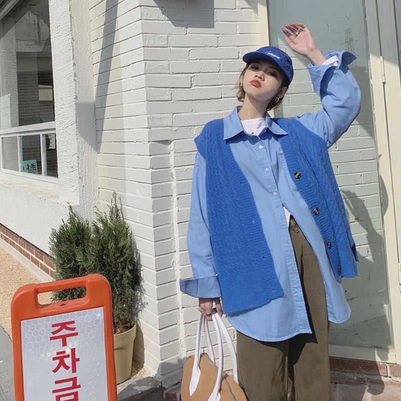 Áo len không tay thiết kế mới thời trang mùa xuân thu theo phong cách hàn quốc dành cho nữ