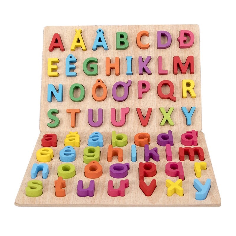 Bảng Chữ Cái Tiếng Việt Đồ Chơi Bằng Gỗ Trí Tuệ Dành Cho Bé Yêu