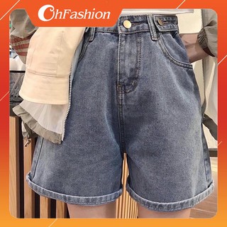 FS50K_Quần Short Jeans Nữ Cao Cấp (2 Nút Cài Bên) OHS058