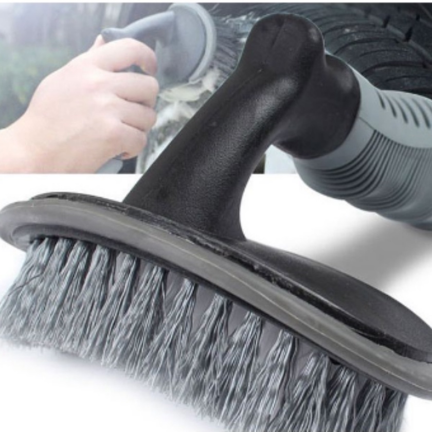 Chổi cọ rửa vành lốp ô tô xe máy bàn chải vệ sinh bánh xe chuyên nghiệp