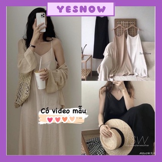 Váy 2 dây, đầm xuông - chất đũi lụa cực mát - chất liệu vải đũi trơn basic nữ đẹp ( hàng có sẵn)