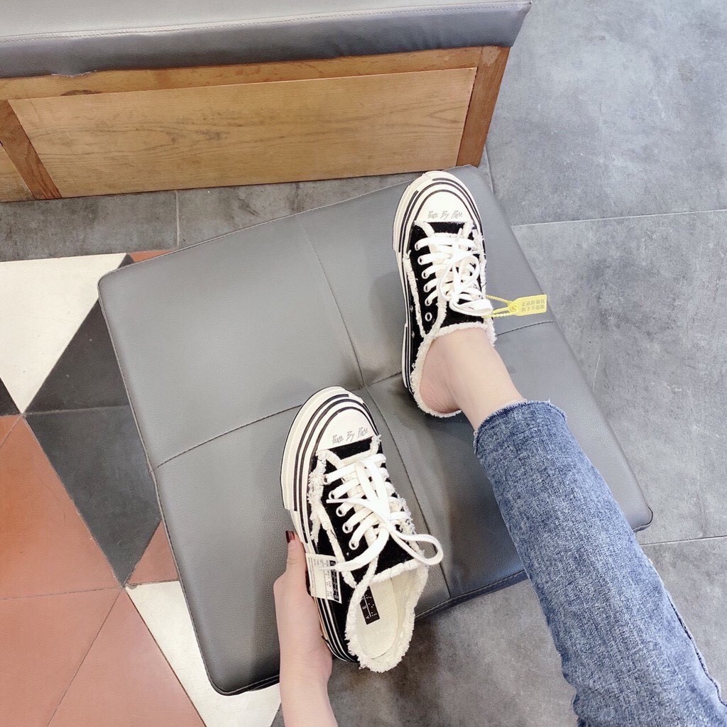 [Mã WAMT2405 giảm 10K đơn 0K] xVESSEL Giày Sục Nữ Thể Thao style rách đế cao 3,5-4cm | BigBuy360 - bigbuy360.vn