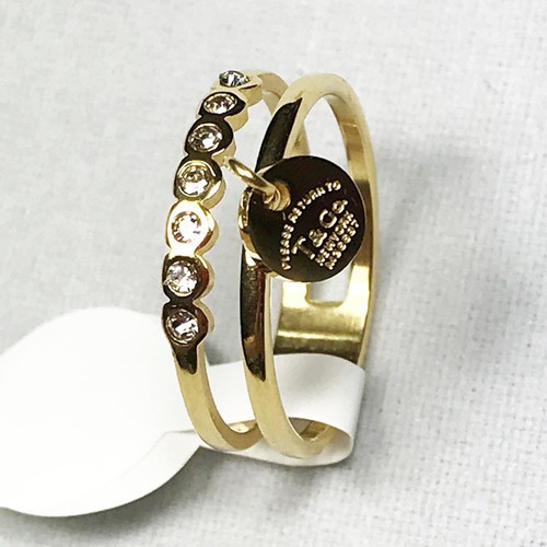 Nhẫn Nữ Hình Tròn Tòn Ten Titan Ko Đen TT 2752