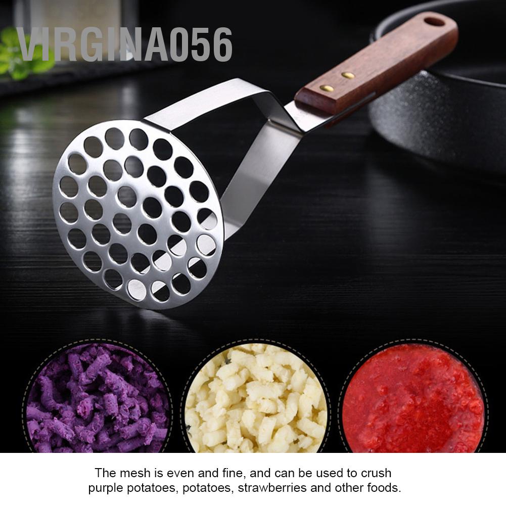 Virgina056 Dụng cụ nghiền khoa tây thiết kế tay cầm bằng thép không gỉ SUS304