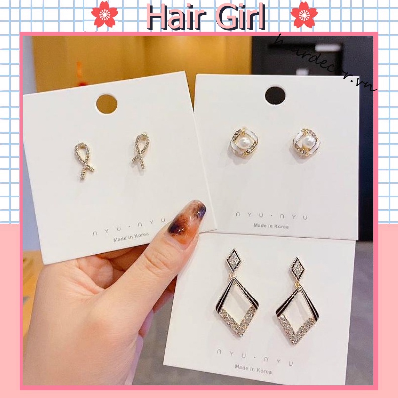 Hoa Tai Dáng Dài Thời Trang Phong Cách Hàn Quốc Cho Nữ