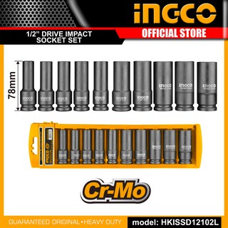 Bộ 10 đầu tuýp dài 1/2" ingco hkissd12102l