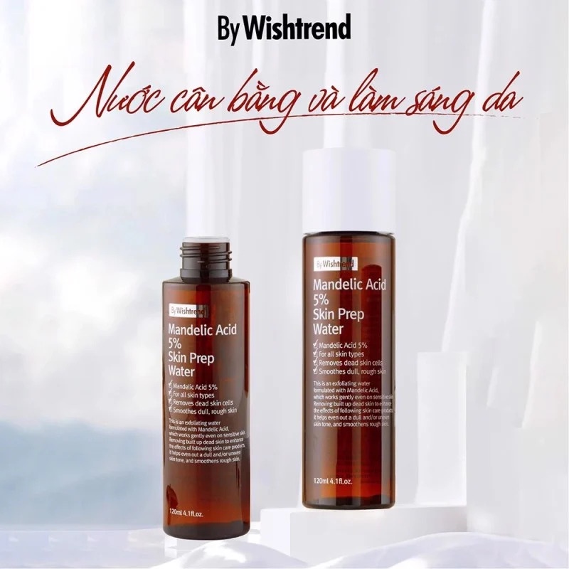 Dung Dịch Tẩy Da Chết Hoá Học Thanh Lọc Lỗ Chân Lông By Wishtrend Mandelic Acid 5% Skin Prep Water 120ml