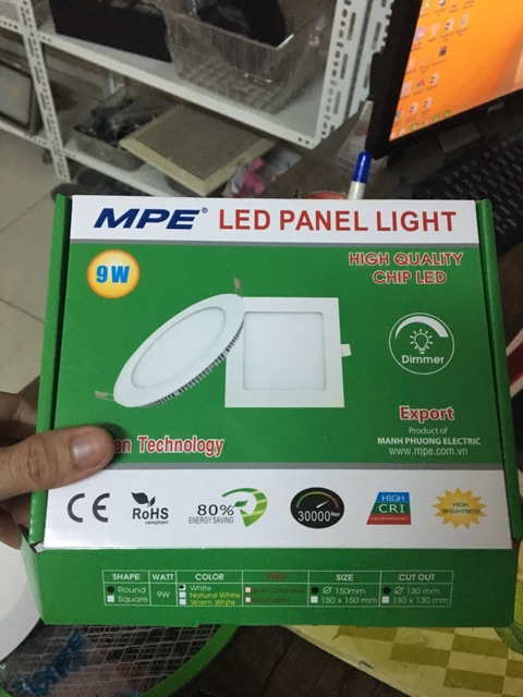 Đèn led âm trần MPE 9W