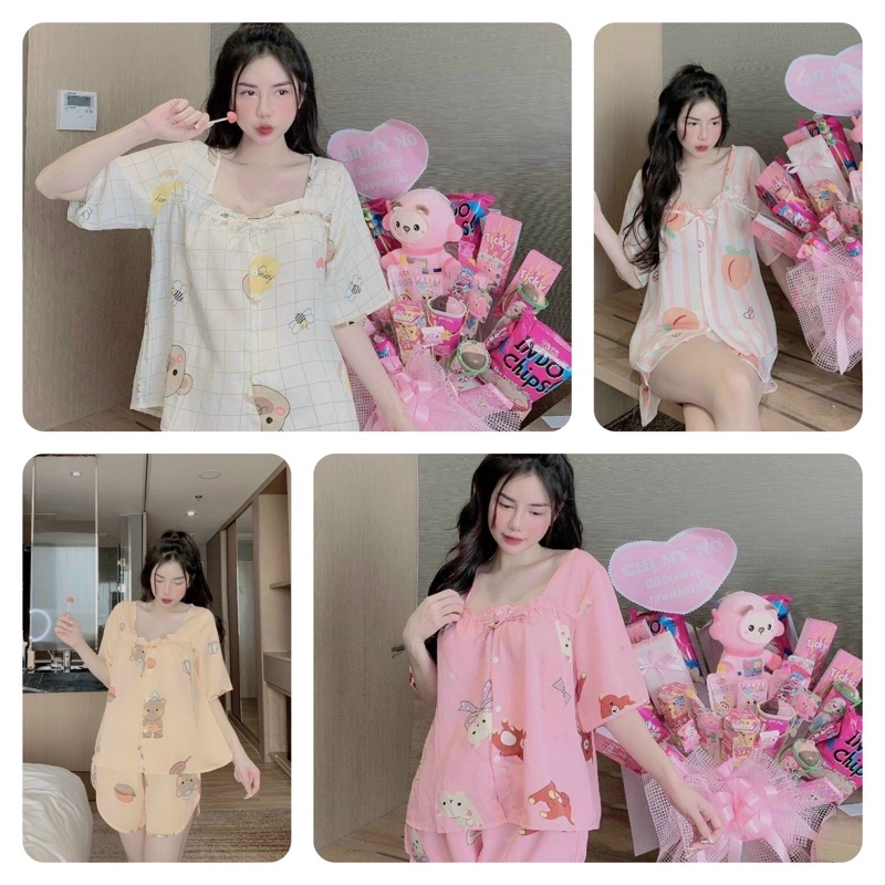 Đồ bộ pyjama Mango đùi dễ thương