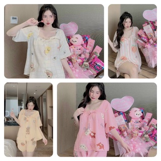 Đồ bộ pyjama Mango đùi dễ thương