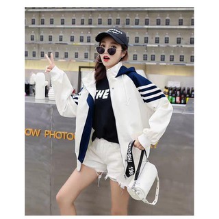 Áo Khoác Dù Sọc Tay Phi Công Có Nón❤️FREESHIP❤️