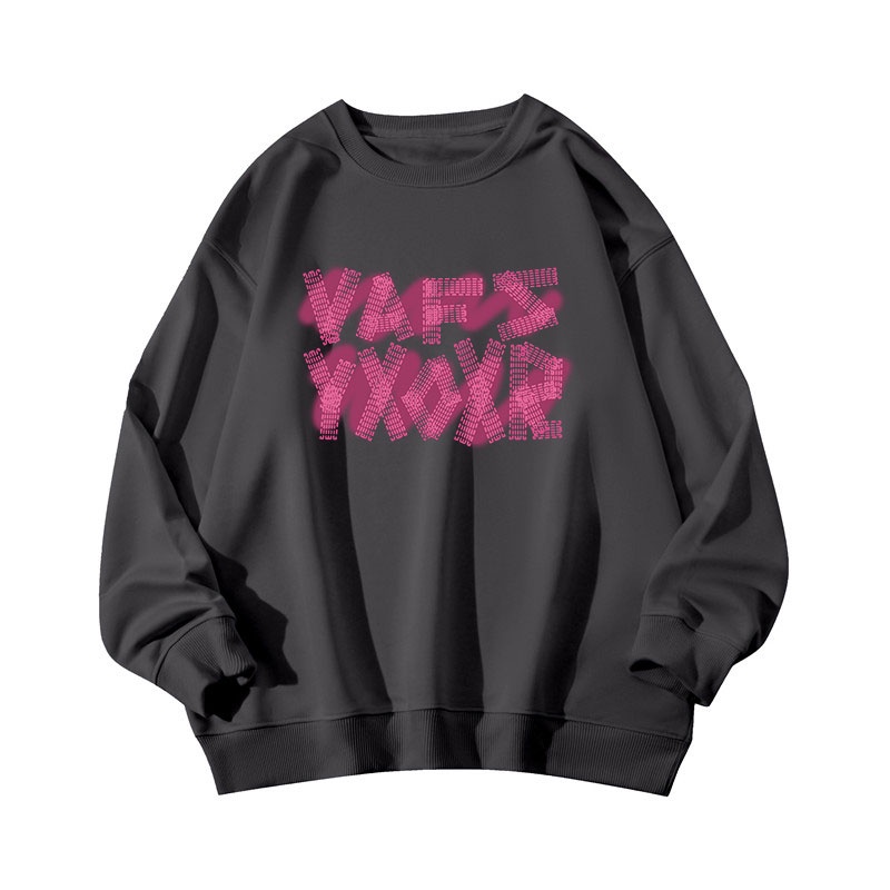 NRVP Áo thun tay dài oversize in họa tiết phong cách Hàn Quốc cho nữ