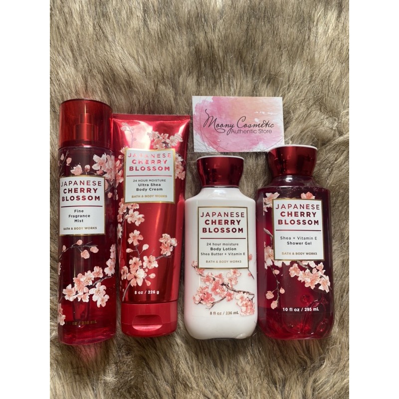 Xịt thơm, lotion dưỡng, cream body, Gel tắm Japaneses cherry blossom Bath & body works BbW
